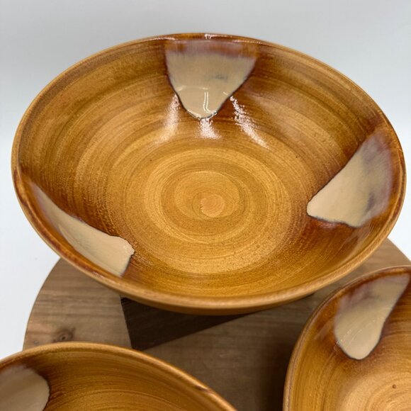 Vintage Sango Splash 4951 China Set of 4 Large Cereal / Pasta Bowls and a Servin - Picture 3 of 13